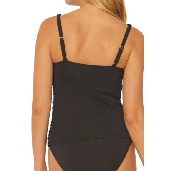 NWT Bleu by Rod Beattie Women Tankini Top Black Size 6 - Picture 2 of 4